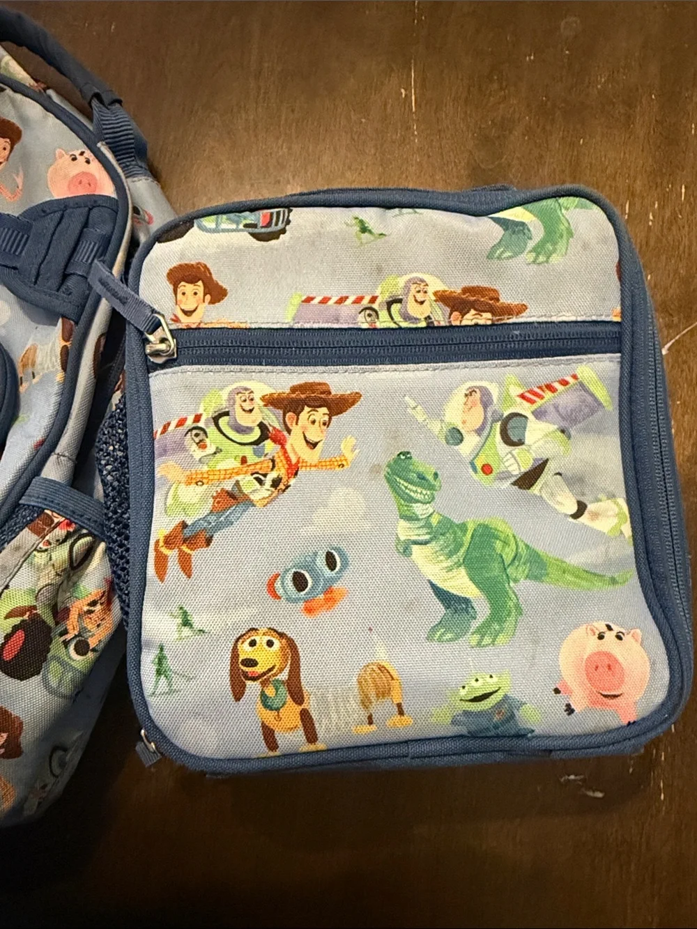 Small Pottery Barn Toy Story Backpack and Lunchbox